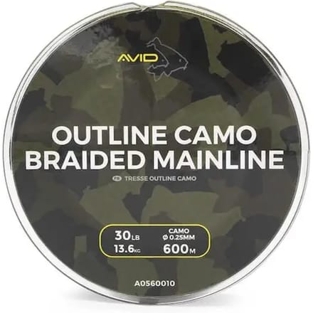 Avid Carp Outline Camo Braided Mainline 300m 30lb