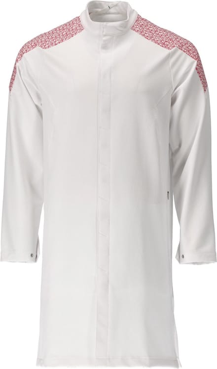 Mascot Food & Care Stofjas, lang 20154-511 - wit/signaalrood - L