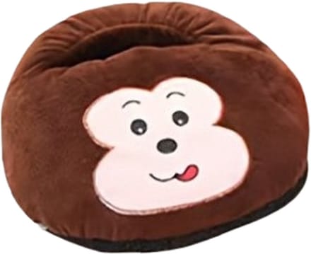 Useme - Voetenwarmer - Mega Pantoffels - Sokken - 2-1 pantoffel - Sloffen - Bruin - one size