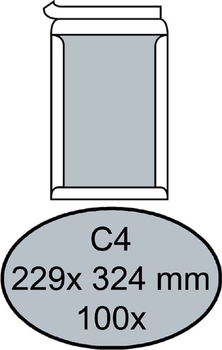 Envelop quantore bordrug c4 229 x 324 zk 120 gr wit
