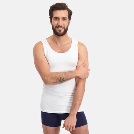 Comfortabel & Zijdezacht Bamboo Basics Singlet Stef (2-pack) - Wit - XXL