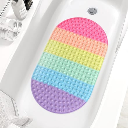Antislip Badmat voor Bad en Douche - Cartoon Design - Extra Groot en Wasbaar - 69 x 39 cm