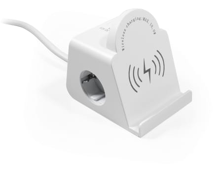 McPower PowerCube Stekkerdoos - Verdeeldoos met 2 stopcontacten - Stekkerblok Qi-oplader - 3 USB A - Verdeelstekker met 1.4 meter kabel - Wit