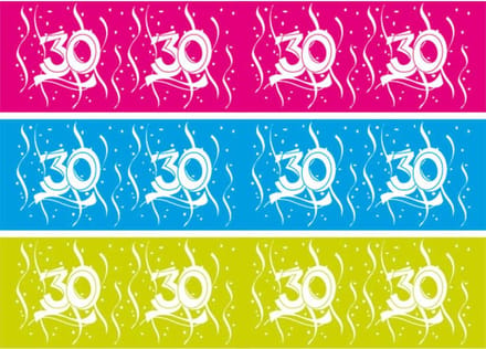 Afzetlint 30 jaar Swirls - 15 meter