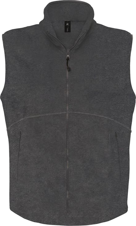 Bodywarmer 'Traveller+ Fleece' merk B&C maat S Charcoal Grijs