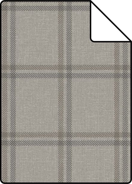 Proefstaal Origin Wallcoverings behang ruiten lichtbruin - 26,5 x 21 cm - 347624-S