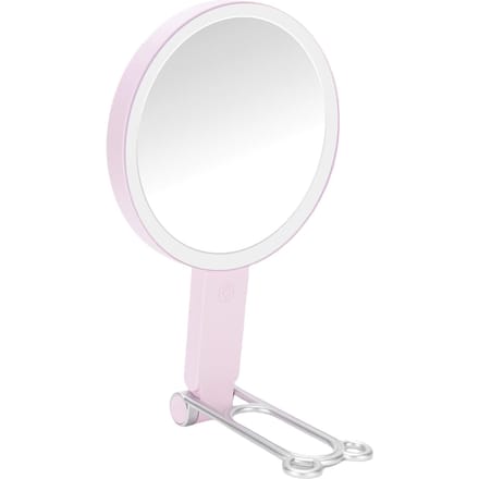 Desktop Wandgemonteerd Handheld Make-up Spiegel Verstelbare LED Dubbelzijdig 1X20X Vergroting Spiegel roze