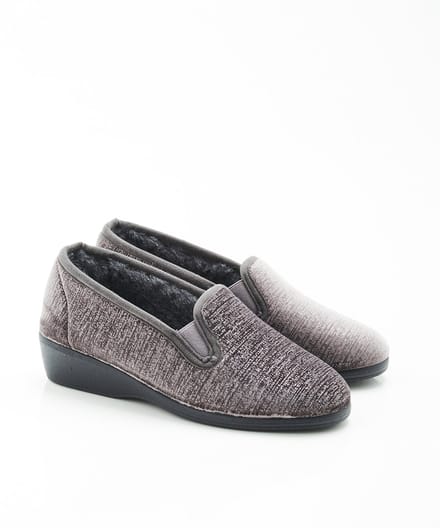 Damart - Iriserende Thermolactyl pantoffels - Dames - Grijs - 41