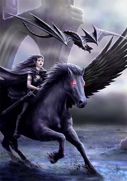 Anne Stokes Wenskaart Realm Of Darkness
