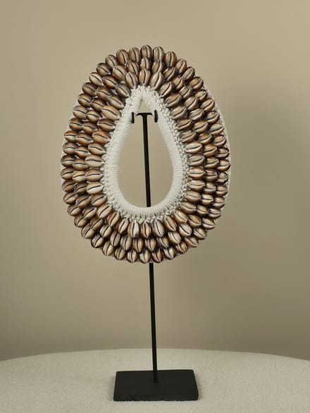 Blitzdeco - Decoratie op Standaard - Moon - Ovaal - Bruin - Handgemaakt S-Maat