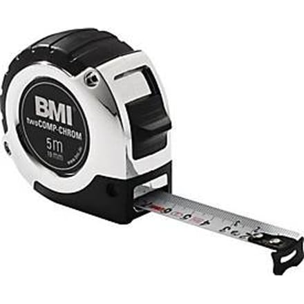 Zak meetlint chroom L.2m B.16mm mm/cm EG II Ku.Automatic BMI