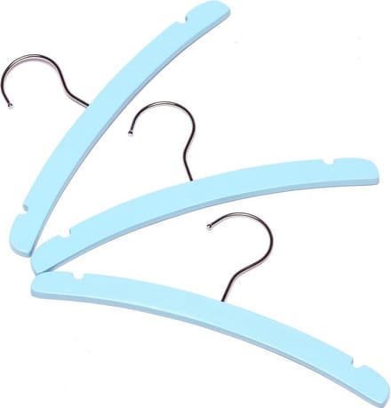 Babsana - Houten Kleerhanger Set 3 Stuks - Blauw