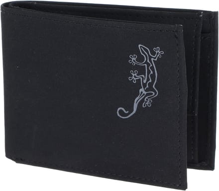 oxmox portemonnee New Cryptan RFID Protect Pocketbörse Lizard Print Grey Black zwart