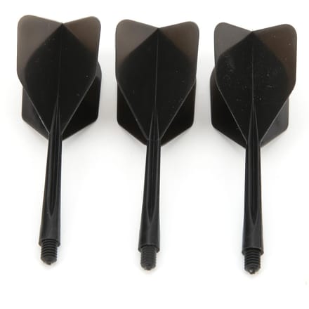 3 Stuks 2BA Geïntegreerde Transparante Dartschachten en Flights Standaard Vorm Anti-Breek Zwart black