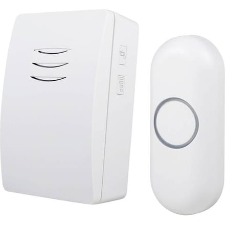 Byron DBY-21131 - Deurbel Draadloze set - 100m Bereik - IP44 waterdicht - Wit