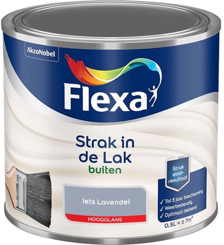 Flexa - Strak In De Lak Buitenlak Hoogglans - Iets Lavendel - Mengverf - 500 Ml