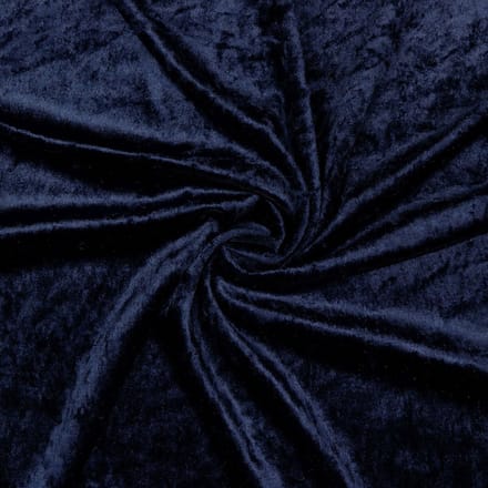 Velours de panne - 140cm breed - Marineblauw - 10 meter