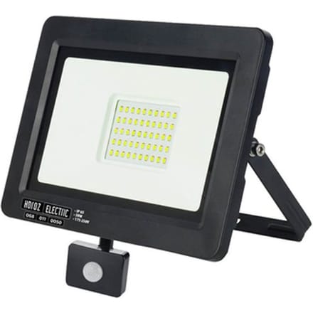 Projecteur LED 50W 4000Lm avec détecteur PIR IP65 blanc