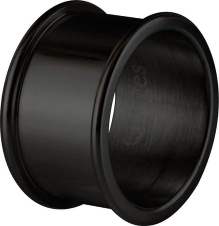 Quiges Stapelring Ring - Basisring  - Dames - RVS zwart - Maat 17 - Hoogte 6mm