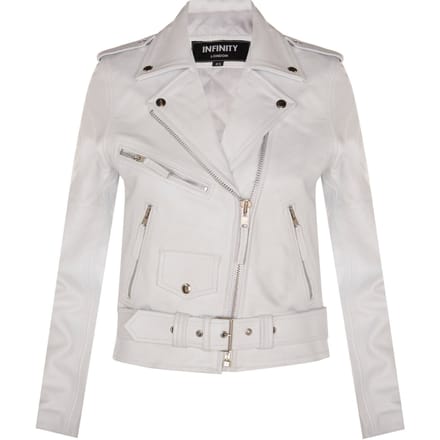 Dames rundleer bikerjack-Mansfield