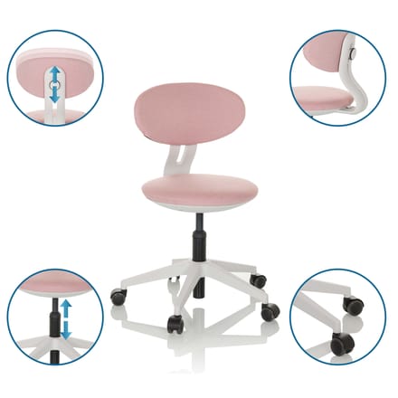Kinder bureaustoel MINIMOVO Roze hjh OFFICE