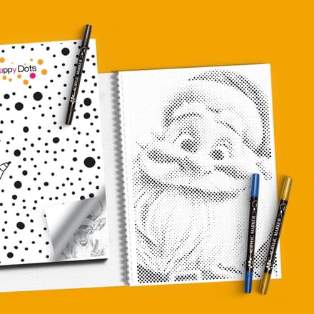 HappyDots DOT Painting Kleurboek Kerst - 20 stippelschilderijen