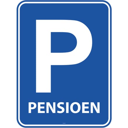 Pensioen Parkeerbord Deurbord