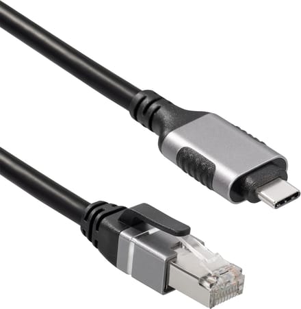 Powteq USB C naar netwerk - 3 meter - USB netwerkkabel - 1 Gbit - USB-C 3 naar RJ45 Cat 6 - Afgeschermd