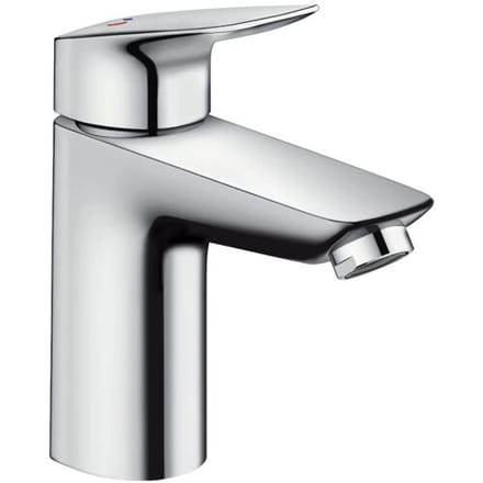 hansgrohe Logis - Wastafelmengkraan - Ééngreeps bediening - CoolStart energiebesparend - Met trekwaste - 100mm - Chroom