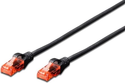 DIGITUS Professional patch cable - 1 m - black - Zwart - 1m