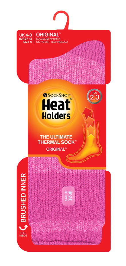 Heat Holders - Dames 2.3 tog thermo wintersokken - Advertentieblok Roze
