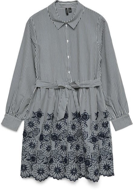 VERO MODA - VMMARY LS SHORT EMB DRESS WVN GA - Dames - Mini jurken