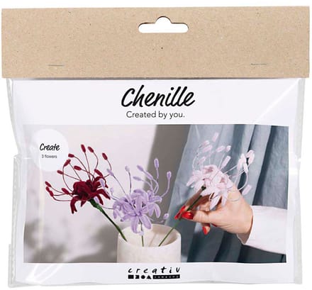 Creativ Company knutselset bloemen chenilledraad lichtroze hobby.