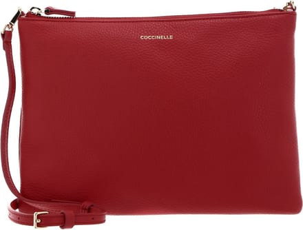 COCCINELLE Leren Schoudertas Best Crossbody Bag Cranberry Lichtrood