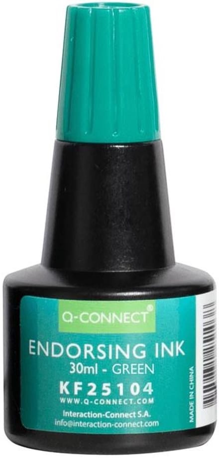 Q-CONNECT stempelinkt | flesje van 28 ml | groen