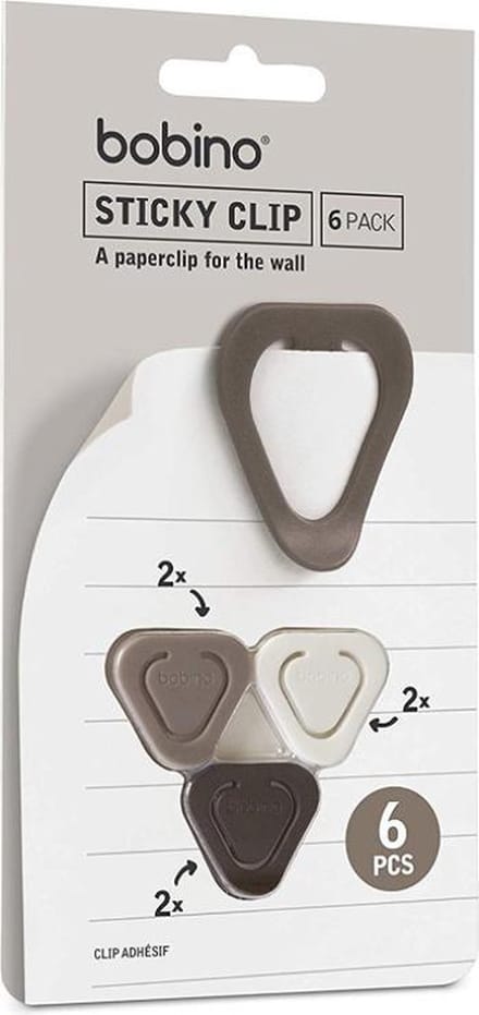 bobino Sticky Clip 6 Pack - Neutrale kleuren