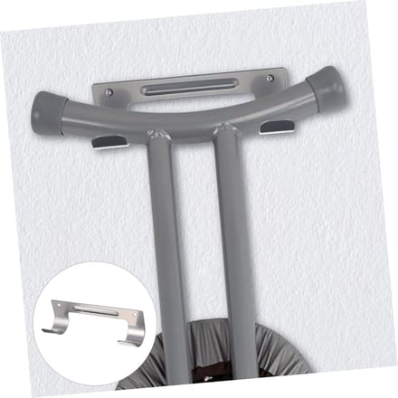 Wasplank Houder - Strijkplank Ophangsysteem - Ruimte Besparen - Dubbele Haken - 15.3 CM - Grijs