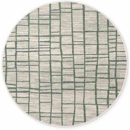 Ted Baker Haringey rond buitenkleed Crouch Groen Wit - Rond 200 Ø - (L)