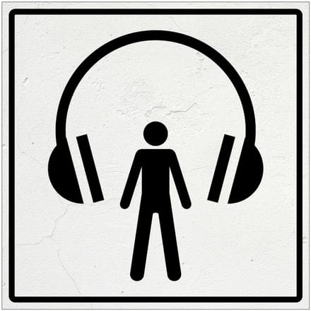 Audiotour bord | Forex Re materiaal | 40 x 40 cm