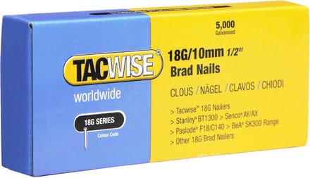 5000 Stuks 18G Nietjes Gladde Afwerking 10mm - Compatibel met Diverse Nietpistolen