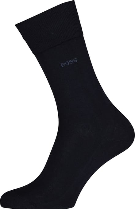 BOSS George uni (1-pack) - herensokken katoen - donkerblauw