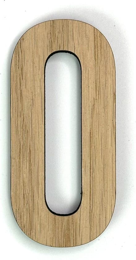 Houten letter O - 20 cm hoog