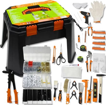 ISMA - Serie - Gereedschapscombiset - 1500 Elementen - Stoel en Organizer