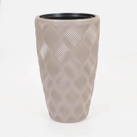 Vita bloempot Flow Slim 30 taupe