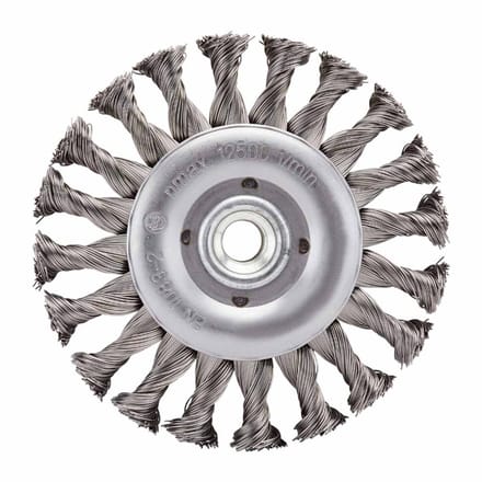 Rhodius Rhodius SRBZ, 6 stuks ronde borstel 125 x 13 x 28 x M14, geklopt, Topline, Made in Germany, voor staal SRBZ 353132 6 stuk(s)