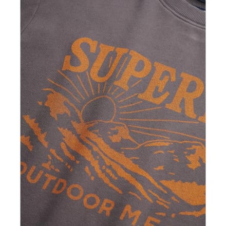 Superdry Retro Outdoor Relaxed Sweatshirt Dark Grey Grootte: Xxl