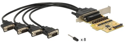 Delock PCI Express Card to 4 x Serial with voltage supply
