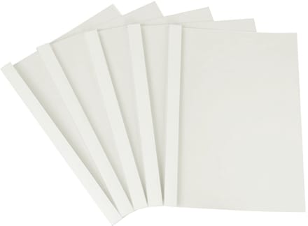 Thermische bindomslagen, 85 vellen, 10 mm, A4, wit, 25 stuks