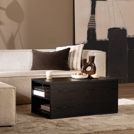 Bronx71® Bijzettafel Jaxx zwart eiken 88x46 cm