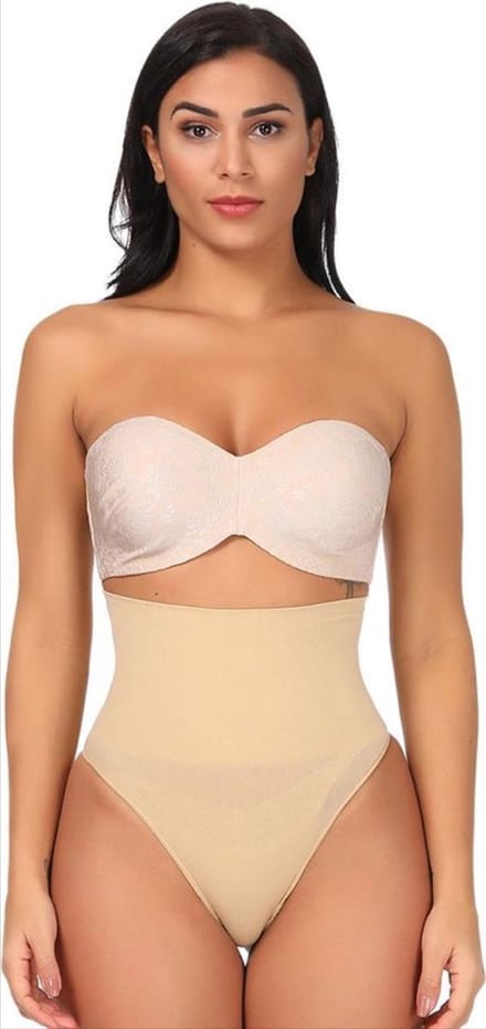 CHPN - Shapewear - Corrigerend Ondergoed - High-Waist - String - Shape wear - Beige - Maat 40/42 - Elastisch - Ondergoed